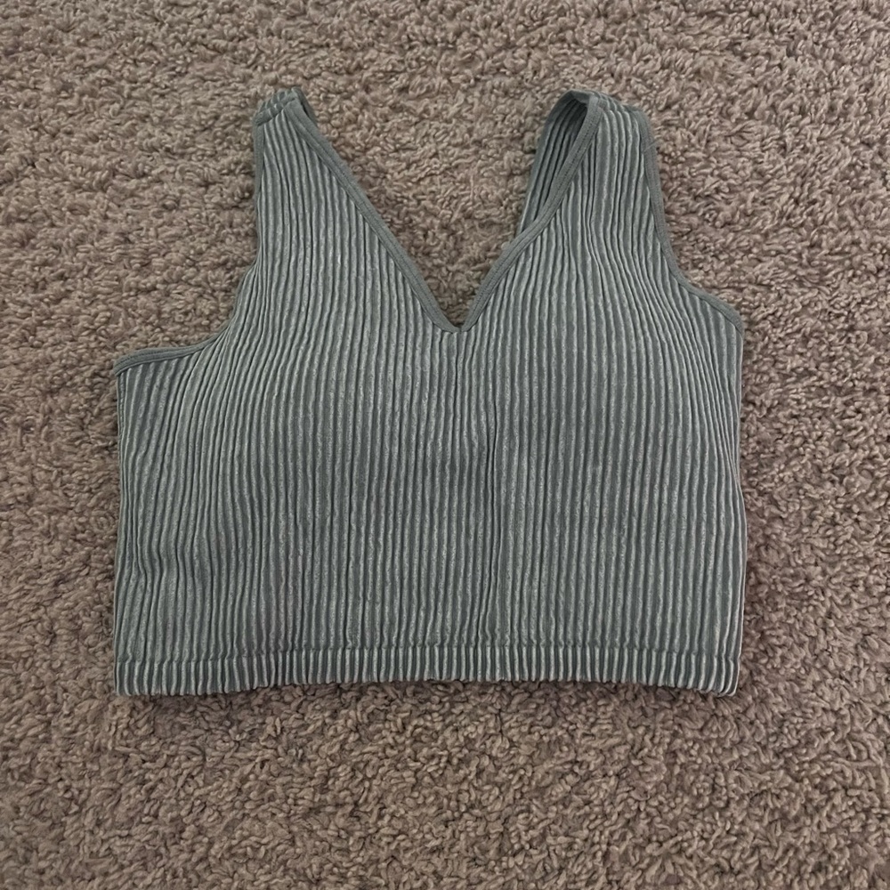 Danskin Gray Striped Tank Top